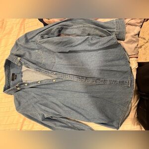 Mens zara denim button down top